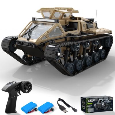 RACENT 1:16 RC Tank Remote Control Tank Off-Road RC Truck 4WD RC Crawler 360Rotating Drifting Car with 2 Batteries