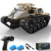 RACENT 1:16 RC Tank Remote Control Tank Off-Road RC Truck 4WD RC Crawler 360Rotating Drifting Car with 2 Batteries view 1