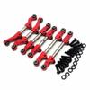 6pcs Ajustable Stainless Steel Links Set Steering Link with Aluminum Ends Red for Losi 1/18 Mini-T 2.0 Mini-B LOS214013 view 2