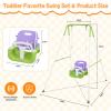 3-in-1 Toddler Swing, Foldable Indoor & Outdoor Baby Swing, Multifunctional Swings for Children 6 Months and Older, Easy to Assemble and Store for Backyard Play (Purple) view 3