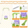 3-in-1 Toddler Swing, Foldable Indoor & Outdoor Baby Swing, Multifunctional Swings for Children 6 Months and Older, Easy to Assemble and Store for Backyard Play (Purple) view 4