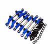 6pcs Ajustable Stainless Steel Links Set Steering Link with Aluminum Ends Blue for Losi 1/18 Mini-T 2.0 Mini-B LOS214013 view 1