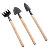 VICASKY 1set Mini Garden Tool Wooden Handles Kit for Boys and Girls Lightweight Shovel Rake and Spade for Home Planting and Gardening Fun view 1