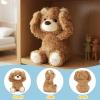 Hopearl Peek A Boo Bear Interactive Repeats What You Say Plush Teddy Bear Toy Musical Singing Talking Stuffed Animal Adorable Electric Animate Gift for Toddlers, Brown, 11'' view 2