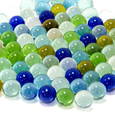 Sukh Glass Marbles - 80Pcs Bulk Cat Eye Stone Mix 6 Colors Medium Sized Beads Decorative Gift Retro Game with 16mm for Bounce,Marble Game,Vases,Party Decor