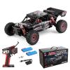 JIKEFUN 124016 RC Car 75km/h Brushless RC Buggy Trucks, 1/12 High Speed 4x4 Remote Control Crawler,4WD Off-Road Climbing Racing Drift Vehicle with 2pcs 2200mAh Batteries view 1