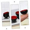 BESPORTBLE 6sets Miniature Bowl and Chopsticks Creative Home Decoration Accessories for Dollhouse and Mini Food Scene Layout Black Red for Collectors and Miniature Enthusiasts view 3