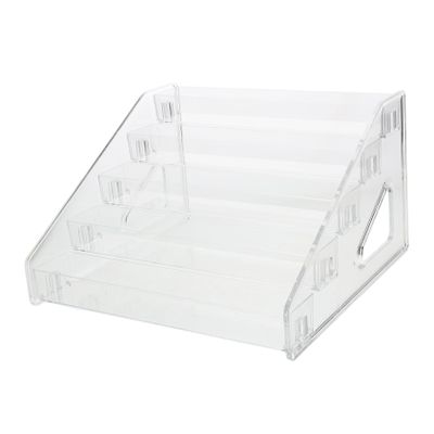 Totority Acrylic Display Pedestal with 5 Tiered Shelves for Medals