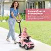 Licensed Push Car for Toddlers by INFANS, 3 in 1 Sliding Walking Car with Push Handle, Horn, Music, Underneath Storage, Foot-to-Floor Ride on Toys for Boys Girls (Pink) view 2