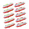 Kisangel 10pcs Plastic Cruise Ship Toy Pull Back Steamship for Toddlers (1-3) Boys and Girls Toys Abs Material Educational Playset for Boys Girls view 1