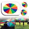 Colaxi Play Parachute Cooperative Games Color Perception Lightweight Rainbow Parachute with Handles for Kids Party Family Parks Home view 3