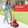 Licensed Push Car for Toddlers by INFANS, 3 in 1 Sliding Walking Car with Push Handle, Horn, Music, Underneath Storage, Foot-to-Floor Ride on Toys for Boys Girls (Red) view 2