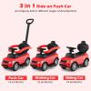 Licensed Push Car for Toddlers by INFANS, 3 in 1 Sliding Walking Car with Push Handle, Horn, Music, Underneath Storage, Foot-to-Floor Ride on Toys for Boys Girls (Red) view 3