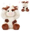 Hopearl Peek A Boo Cow Interactive Repeats What You Say Plush Diary Cattle Toy Musical Singing Talking Stuffed Animal Adorable Electric Animate Gift for Toddlers, Brown, 11'' view 1