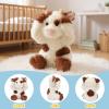 Hopearl Peek A Boo Cow Interactive Repeats What You Say Plush Diary Cattle Toy Musical Singing Talking Stuffed Animal Adorable Electric Animate Gift for Toddlers, Brown, 11'' view 2
