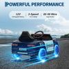 12V Police Car Ride On Car for Kids, Ride on Toy with Remote Control, Emergency Alert Tones, Megaphone, Flashing Lights, Music, Spring Suspension view 4