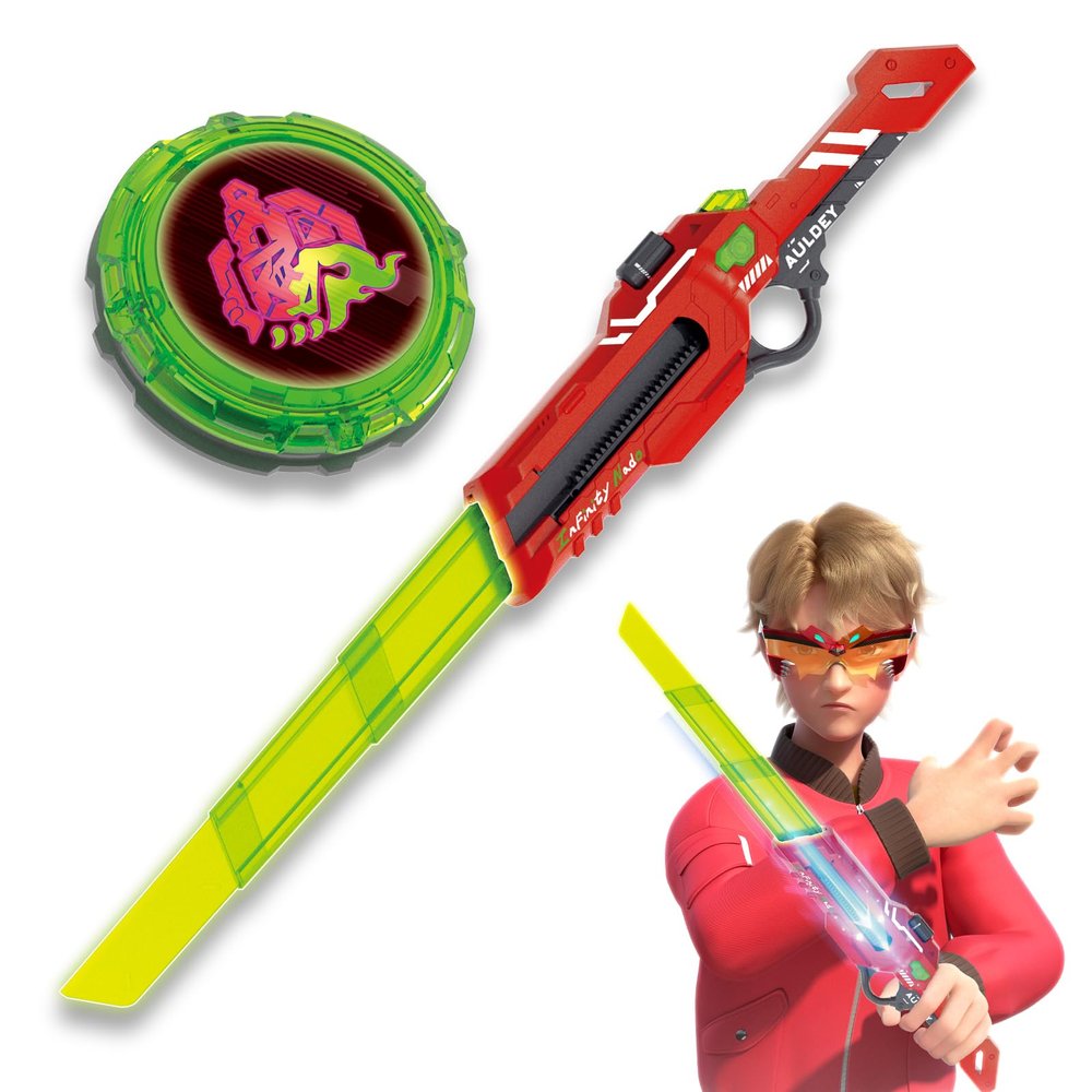 INFINITY NADO Spinning top Toy for Kids, Glowing battling top Toy with Telescopic Sword Launcher, battling top for Kids Boys Girls 5 6 7 8 9 10 11 12 Years Old and up, Blazing War Bear