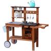 ROBOTIME Mud Kitchen for Kids Outdoor with Wheels, Fun Wooden Kid Kitchen Playset for Backyard Pretend Cooking, Outdoor Sink & Storage, Role Play Toy for Boys and Girls Ages 3+ view 1