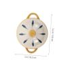 Kisangel Ceramic Steamed Egg Bowl with Lid Hand-painted Complementary Food Serving Bowl for Adults Steaming Storing Dishes and Serving Delicacies view 4