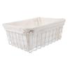 ABOOFAN Lined Storage Box Wire Storage Basket Fabric Organizer Baskets for Kitchen Freezer view 1