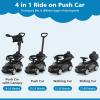 Licensed Mercedes Benz Push Car for Toddlers by INFANS, 3 in 1 Sliding Walking Car with Push Handle, Horn, Music, Underneath Storage, Foot-to-Floor Ride on Toys for Boys Girls, Black view 3