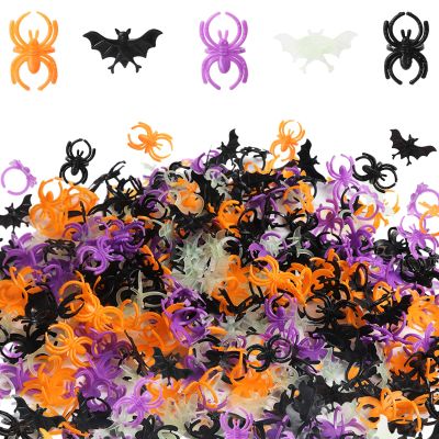 JXITON 150pcs Halloween Spider Rings Bat Ring,Colorful Plastic Spider & Bat Finger Rings Trick or Treat Toy Gifts for Halloween Costume Accessories Party Decoration