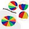 JunZheHub Play Parachute Rainbow Parachute Lightweight, Foldable,with Handles Team Games for Kids Backyard Parks Entertainment Family view 4