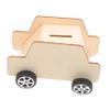 Abaodam 5pcs Wooden Car Shaped Piggy Bank for Boy Girl Unfinished Money Saving Pot Creative Storage Box for Boy Girl Room Decor Encourages Saving Habits view 1