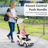 Licensed Mercedes Benz Push Car for Toddlers by INFANS, 3 in 1 Sliding Walking Car with Push Handle, Horn, Music, Underneath Storage, Foot-to-Floor Ride on Toys for Boys Girls, White view 2