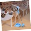 PERSELOSO Mini Cleaning Supplies Set Scale Dollhouse Cleaning Tools with Dustpan and Broom Realistic Design for Playhouse Decoration Durable Craftsmanship for Miniature Scenes view 4