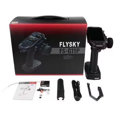 Goolsky Flysky FS-G11P 11CH 2.4GHz RC Transmitter with Receiver FS-R11P, 3.5 Inch IPS Screen Dual Antenna Remote Controller with Receiver for RC Car Boat