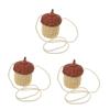 DECHOUS 3pcs Crossbody Bag Decorative Toddler Purse Rattan Craft and Acorn Design view 1