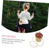 DECHOUS 3pcs Crossbody Bag Decorative Toddler Purse Rattan Craft and Acorn Design view 3