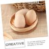 Artibetter Craft Easter Eggs 10pcs Brown Fake Eggs Decorative Wooden Wood Craft for Boys and Girls view 4