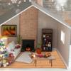 DOITOOL 40 Pieces 1/12 Scale Peel and Stick Dollhouse Flooring Miniature Wood Tiles Self Adhesive for Dollhouse Accessories DIY Home Decoration view 3