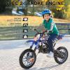 feneihe 50cc Kids Dirt Bike, 2-Stroke Gas Dirt Bike, Gas Bike for Kids 8-14, Gas Power Pocket Rocket Bike,Gas Motorcycle with Front Rear Disc Brakes, Off Road Motorcycle Max Load 330Lbs Blue view 2