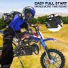 feneihe 50cc Kids Dirt Bike, 2-Stroke Gas Dirt Bike, Gas Bike for Kids 8-14, Gas Power Pocket Rocket Bike,Gas Motorcycle with Front Rear Disc Brakes, Off Road Motorcycle Max Load 330Lbs Blue view 3