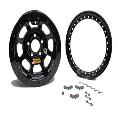 Part Synergy Replacement for 15" x 7" Black Beadlock Wheel 5 x 4.75" Bolt Pattern Direct Fit