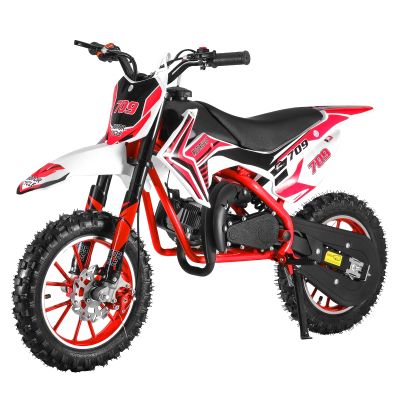 feneihe 50CC Dirt Bike, Kids Dirt Bike, 2-Stroke Gas Motorcycle for Kids, Gas Power Pocket Rocket Bike,Mini Bike Gas Powered, Off Road Mini Motorcycle Max Load 330Lbs, Speeds Up to 25MPH Red