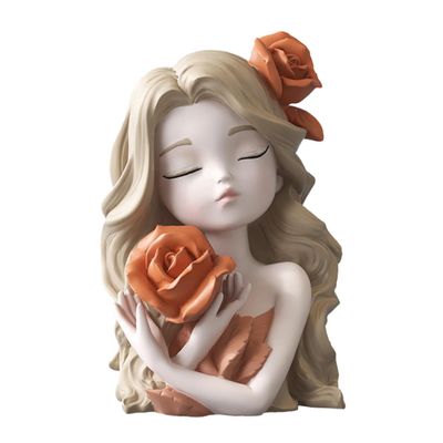 ABOOFAN Cute Girl Resin Coin Bank Savings Box for Home Rv Decor Secure Travel Fund Bank Decorative Sculpture