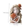 ABOOFAN Cute Girl Resin Coin Bank Savings Box for Home Rv Decor Secure Travel Fund Bank Decorative Sculpture view 2