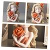 ABOOFAN Cute Girl Resin Coin Bank Savings Box for Home Rv Decor Secure Travel Fund Bank Decorative Sculpture view 3