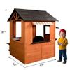 Easy Playhouse: Big Outdoor Wooden Playhouse - Working Door & Windows, Side Serving Station & Bench, Sink & Stove, Backyard Creative Toy Home, Kids 3+ view 2