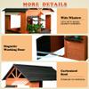 Easy Playhouse: Big Outdoor Wooden Playhouse - Working Door & Windows, Side Serving Station & Bench, Sink & Stove, Backyard Creative Toy Home, Kids 3+ view 3