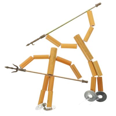 ERINGOGO 2bags DIY Bamboo Puppet Kit Create Your Own Bamboo Puppet of Crafting Materials for Boys and Girls Fun Educational Activity for Boys and Girls Enhances Motor Skills and Creativity