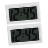 LOORGVEL 2pcs Small Digital Clock for Car Dashboard Minimalist Silent Clock Accessories Unique Design for Vehicles Portable and Lightweight for Students and Boy Girl view 1