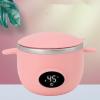 HEEPDD Smart Insulated Bowl, 500ml Large Capacity Toddler Smart Insulated Bowl 45 Degree Centigrade Heating Constant Temperature Magnetic Rechargeable kid Food (Pink) view 2