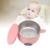 HEEPDD Smart Insulated Bowl, 500ml Large Capacity Toddler Smart Insulated Bowl 45 Degree Centigrade Heating Constant Temperature Magnetic Rechargeable kid Food (Pink) view 3