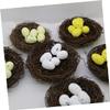 Homoyoyo 100pcs Light Yellow Fake Pigeon Eggs Realistic Decor for Projects Creative Bird Nesting and Home Decoration view 2
