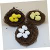 Homoyoyo 100pcs Light Yellow Fake Pigeon Eggs Realistic Decor for Projects Creative Bird Nesting and Home Decoration view 3